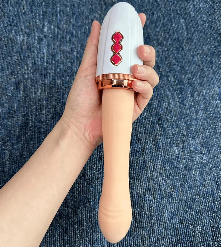 Dildo Pênis Realístico com Vibração, Modo vai e vem e Suporte - MaxConc
