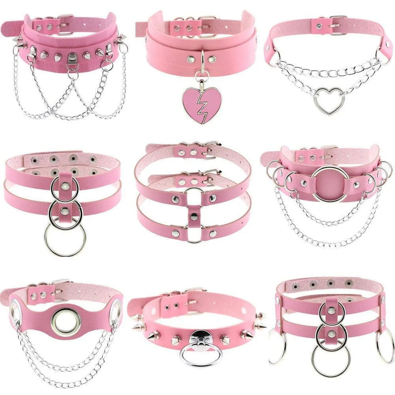 Gargantilha Rosa Vários Modelos - DIEZI