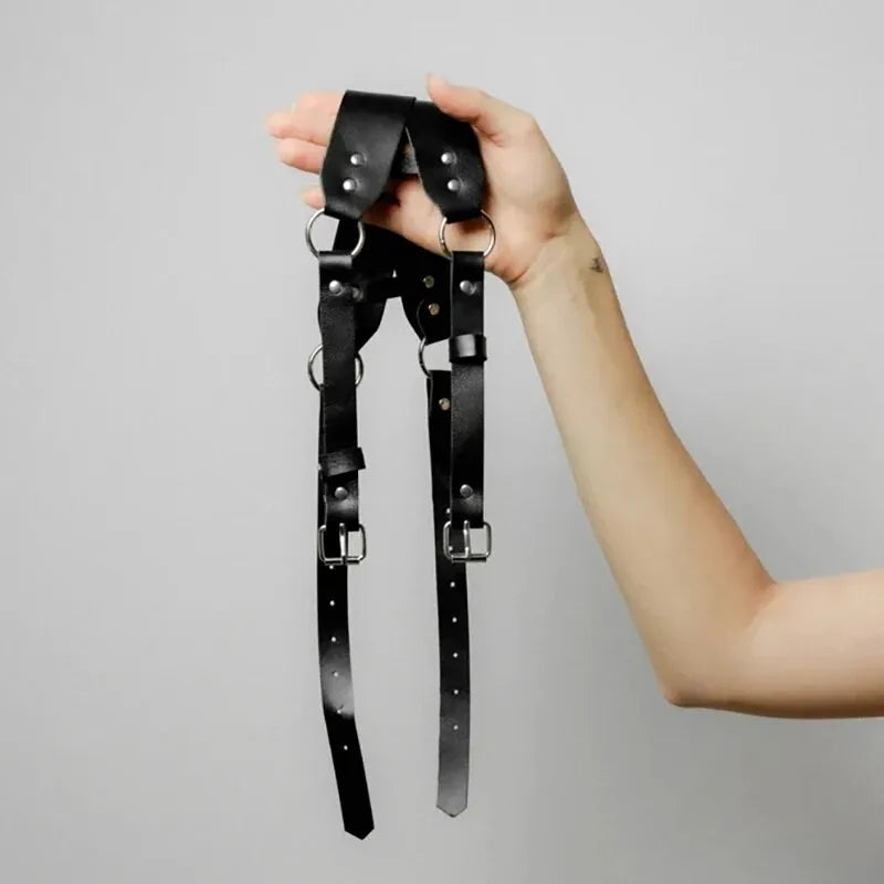 Máscara de Couro BDSM para Vendar os Olhos