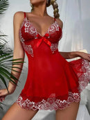 Camisola Sexy Red Flowers - Ellolace