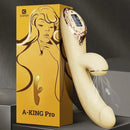 Vibrador Feminino com Estimulos Duplos de Clitóris e Ponto G com Aquecimento - A-KingPRO
