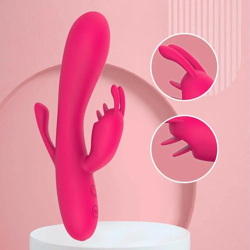 Vibrador Feminino Rabbit de Ponto G & Clitóris com Língua - Mr.Ribs