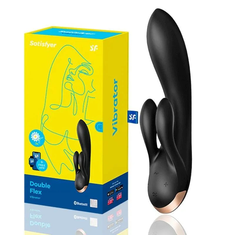 Vibrador Rabbit de Duas Pontas - Satisfyer Double Flex