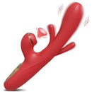 Vibrador Delux 3 em 1 - Vibrador Rabbit com Estímulos no Ponto G e Sugador de Clitóris