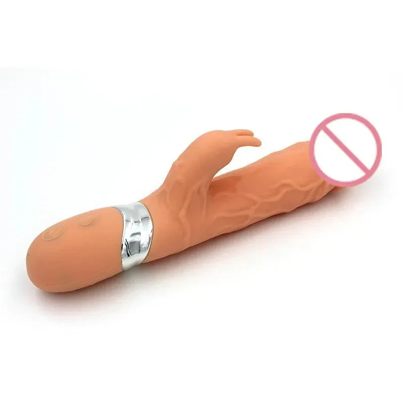 Vibrador Rabbit Multiple Sensations 2 em 1 - Pênis Realístico com Estímulos Clitorianos e Vibrações