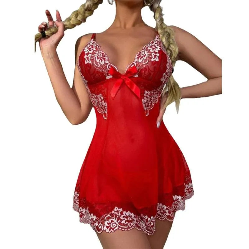 Camisola Sexy Red Flowers - Ellolace