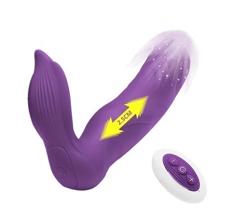 Vibrador Feminino Vestível com Dupla Estimulação Ponto G & Clitóris - Bubble