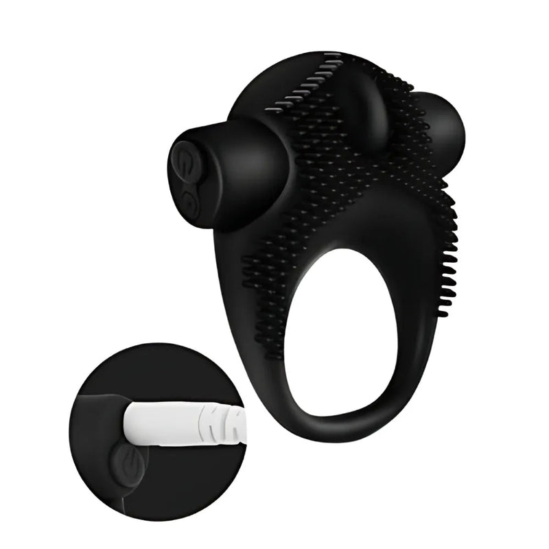 Anel Peniano Casal Texture - 10 Níveis de Vibração Estimulação