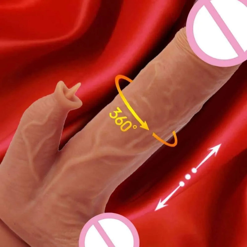 Consolo Vibratório Vai Vem com Aquecimento e Simulador de Sexo Oral com Língua e Controle