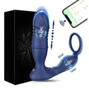 Vibrador Masculino Êxtase 3 em 1  - Anel Peniano Vibrador Próstata com Movimentos Vai-Vem e Estimulador Períneo
