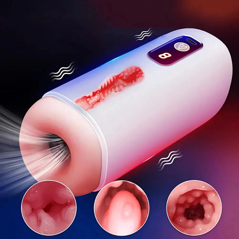 Masturbador Masculino Copo RealTouch Experience - 10 Modos de Vibração