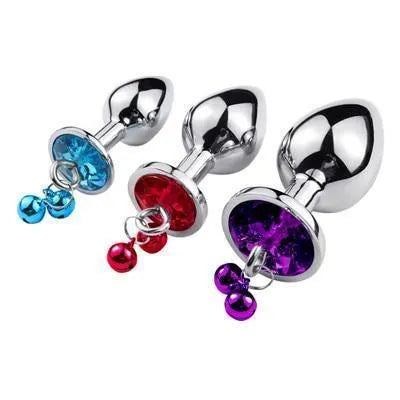 Kit Plug Anal com Jóia e Sino -  Runyu