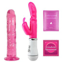 Kit Vibrador Rabbit + Consolo em Silicone Super Macio