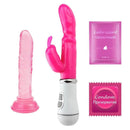 Kit Vibrador Rabbit + Consolo em Silicone Super Macio