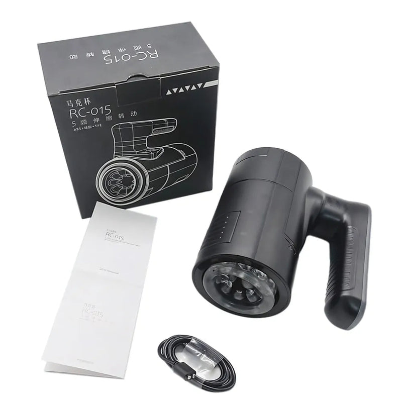 Masturbador Masculino Glass: Vibrador com Alça e Movimento Vai e Vem