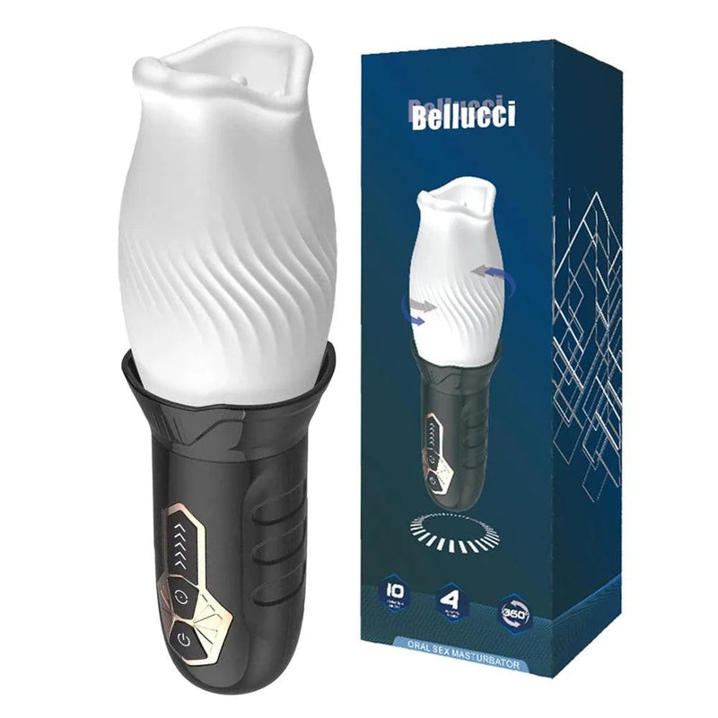 Masturbador Masculino Tornado - Estimulação Rotativa com 5 Níveis e 10 Modos Vibratórios