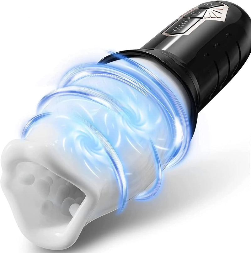 Masturbador Masculino Tornado - Estimulação Rotativa com 5 Níveis e 10 Modos Vibratórios