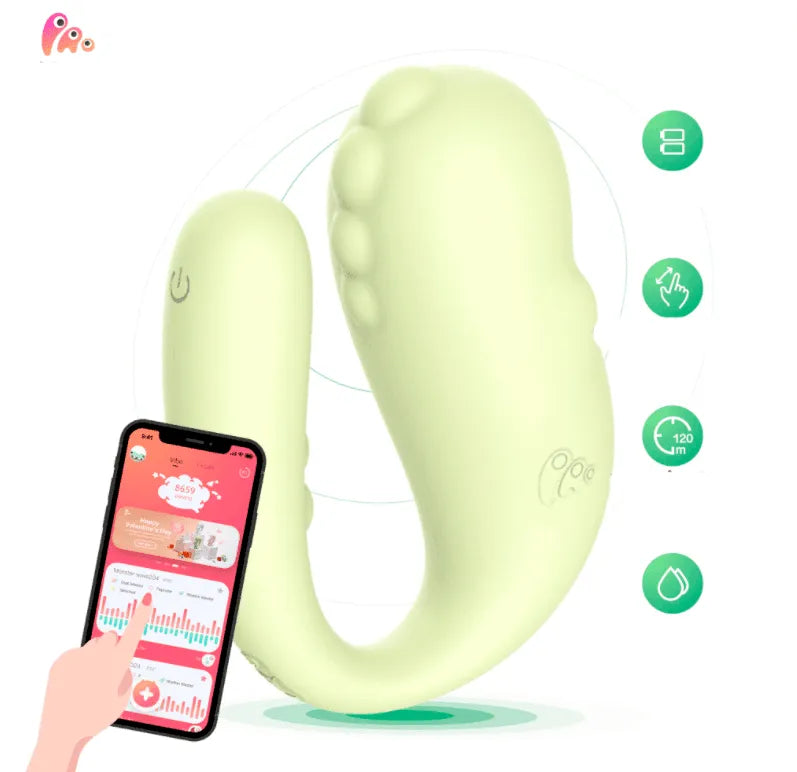 Monster Pub 2x - Vibrador Feminino com Controle por APP Sem Limites de Distância