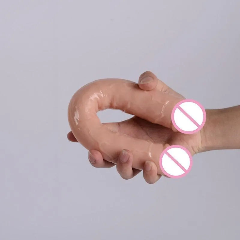 Pênis Realístico de Borracha com Duas Cabeças - Liss Bliss