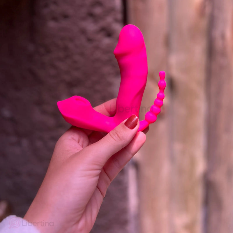 Suck 3 em 1 - Vibrador para Ponto G, Ânus e Clitóris com Controle Remoto a Distância