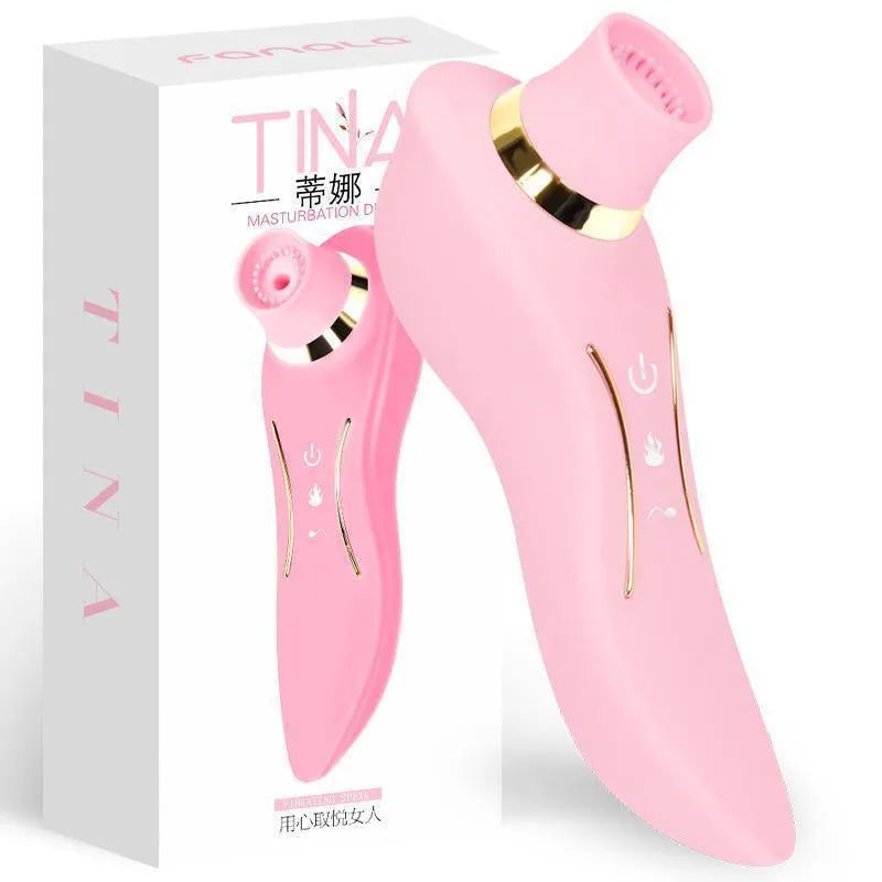 Tina Sugador de Clitóris e Vibrador com Aquecimento