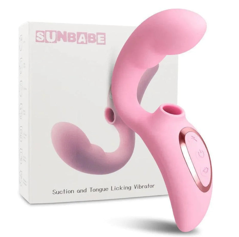 Vibrador com Estimulo no Ponto G e Sugador de Clitóris - Sunbabe