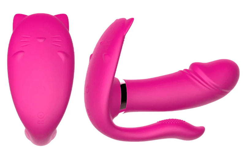 Vibrador de Clitóris, Ponto G e Ânus com Aquecimento Inteligente  - Cute Cat