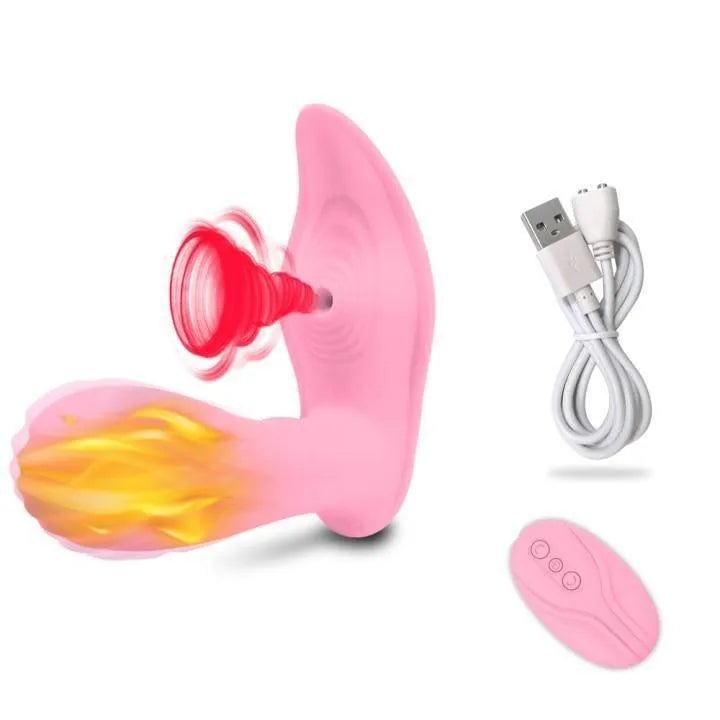 Vibrador de Ponto G e Sugador de Clitóris com Controle Remoto a Distância - Trust Loving