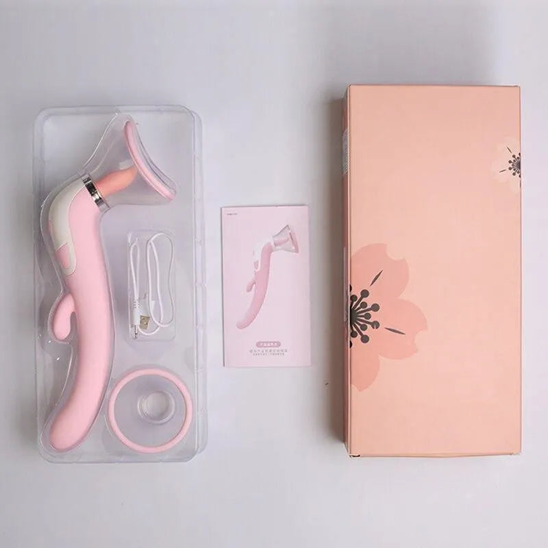 Vibrador de Ponto G e Sugador de Clitóris com Língua, Simulador de Sexo Oral com e sem aquecimento - Delirium Suck