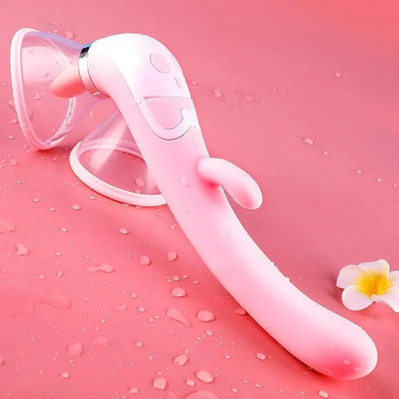 Vibrador de Ponto G e Sugador de Clitóris com Língua, Simulador de Sexo Oral com e sem aquecimento - Delirium Suck
