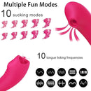 SINDY- Vibrador Feminino com Sugador de Clitóris e Simulador de Sexo Oral c/ Controle Remoto