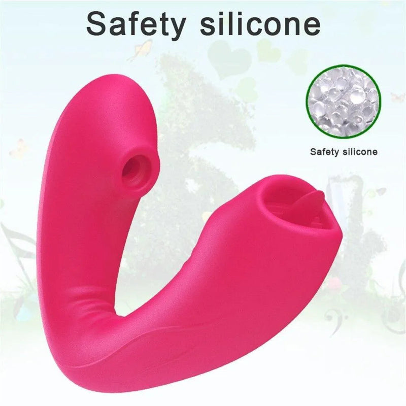 SINDY- Vibrador Feminino com Sugador de Clitóris e Simulador de Sexo Oral c/ Controle Remoto