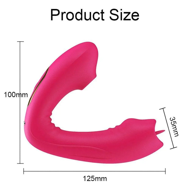 SINDY- Vibrador Feminino com Sugador de Clitóris e Simulador de Sexo Oral c/ Controle Remoto