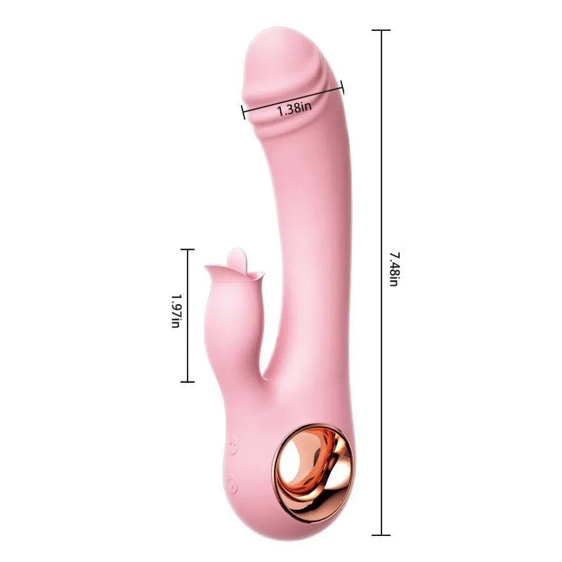 Vibrador Feminino Rabbit com Estimulação de Ponto G e Língua Vibratória - Orion