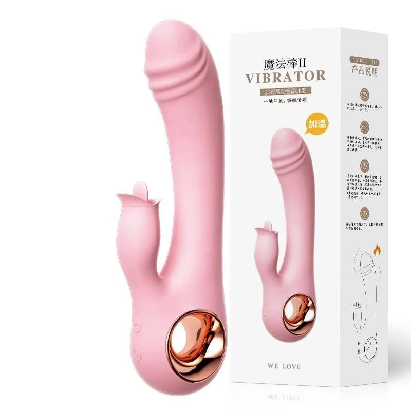 Vibrador Feminino Rabbit com Estimulação de Ponto G e Língua Vibratória - Orion