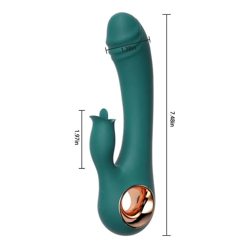 Vibrador Feminino Rabbit com Estimulação de Ponto G e Língua Vibratória - Orion