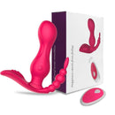 Vibrador Interno com Estimulador de Clitóris e Anus c/ Controle Remoto - RocketUp