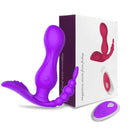Vibrador Interno com Estimulador de Clitóris e Anus c/ Controle Remoto - RocketUp
