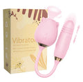 Vibrador Sexual com Sugador de Clitóris ou Língua e Bullet Vai Vem - Rose X