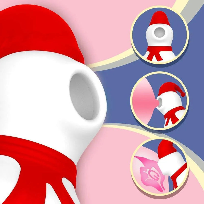 Vibrador Sugador de Clitóris Penguin Noel com 10 Níveis Intensos de Sucção