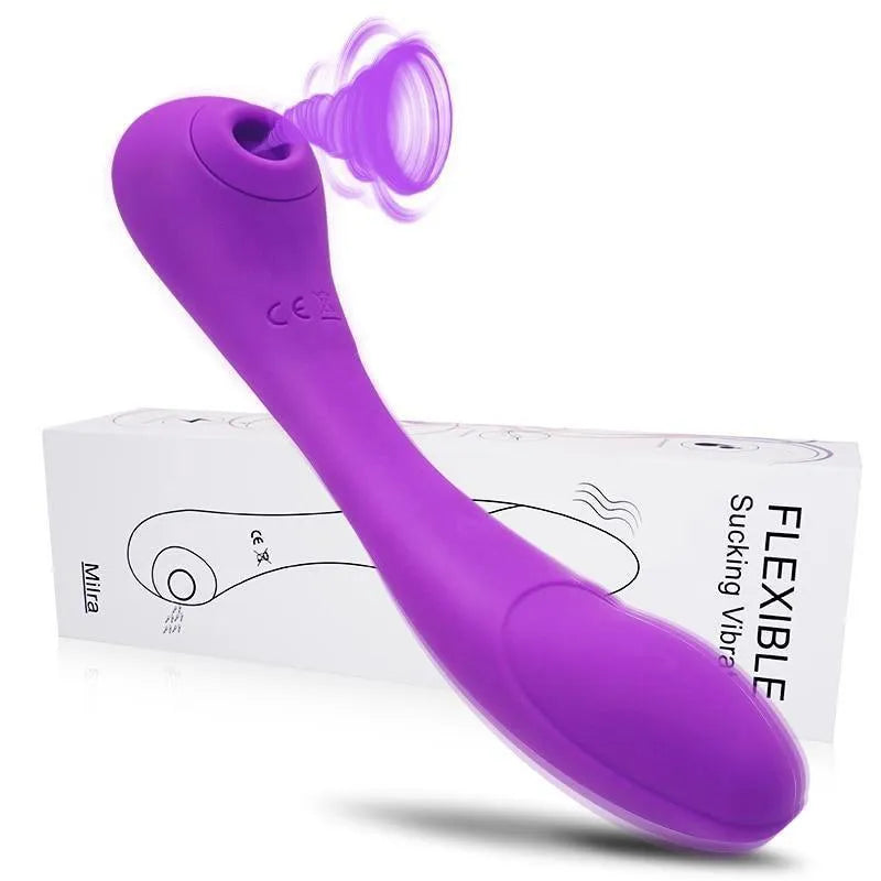 Vibrador Varinha Mágica com Sugador de Clitóris - TwoLoving