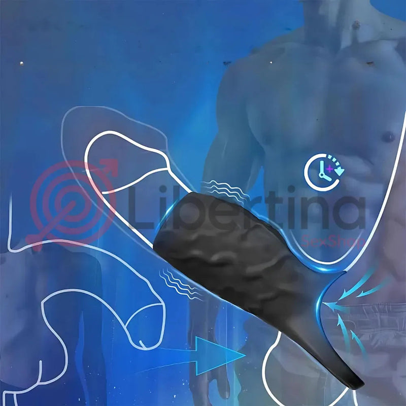 Capa Peniana para Casal com Vibração no Ponto G e Testículos