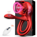 Anel Peniano para Casal Rose Pleasure Pro - 4 em 1 Vibração no Clitóris e Ponto G Retardo da Ejaculação