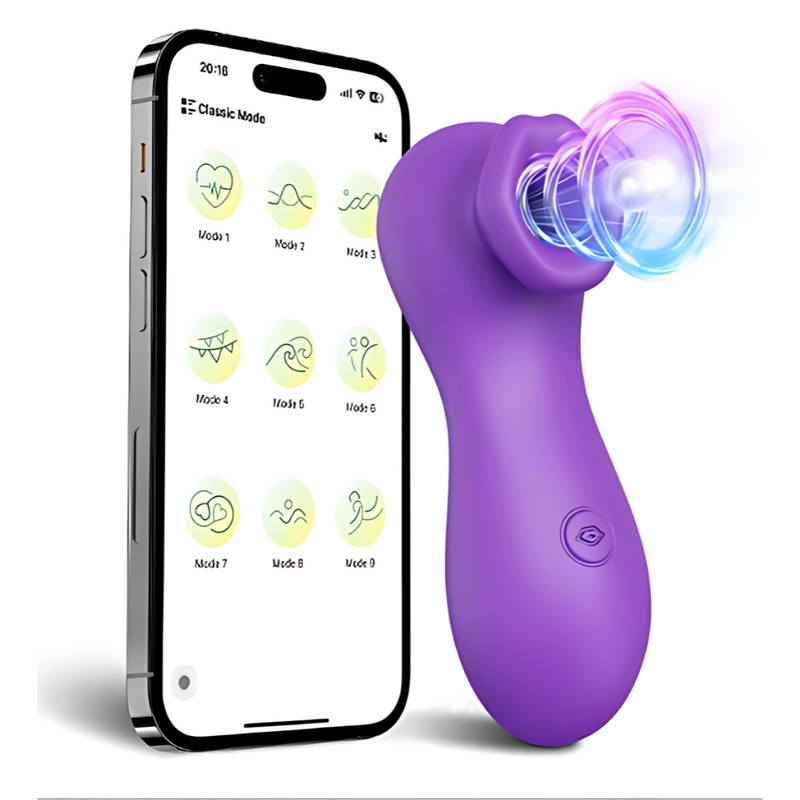 Vibrador Sugador Feminino Oral Fantasy Pro - Com Controle por Aplicativo e 9 Modos de Sucção