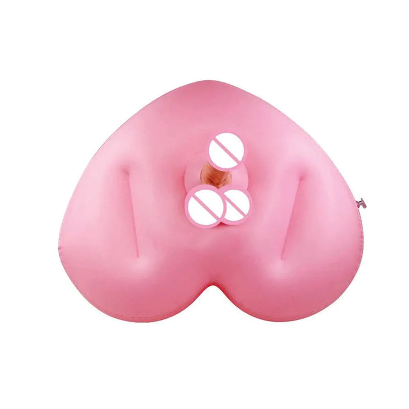 Dildo Vibrador com Base Inflável - Masturbador Pênis Realístico Vai Vem Com Almofada