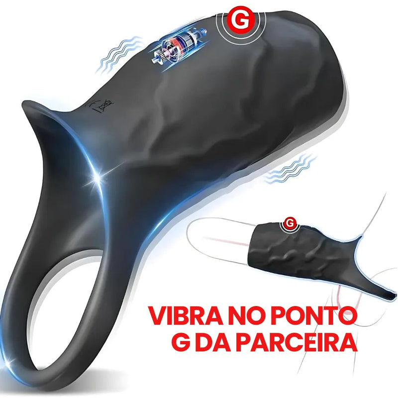Capa Peniana para Casal com Vibração no Ponto G e Testículos