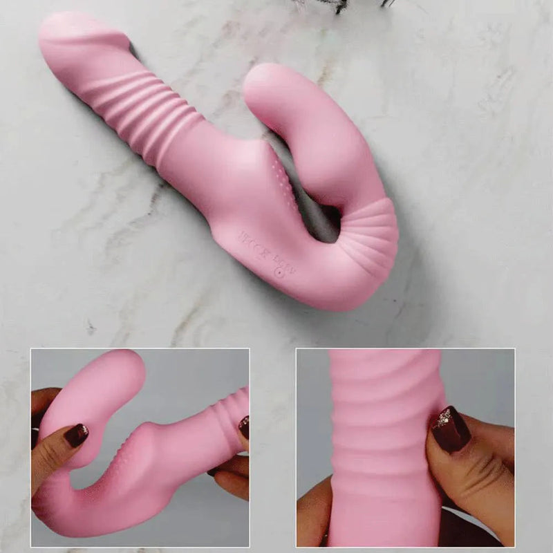Vibrador Strapless Couples- Estimulador de Ponto G e Clitóris com Prótese